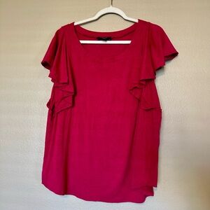 Karen Kane Plus Size Short Flouncy Ruffle Sleeve Top